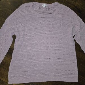 J. Jill Womens L Soft Purple Crew Neck Sweater